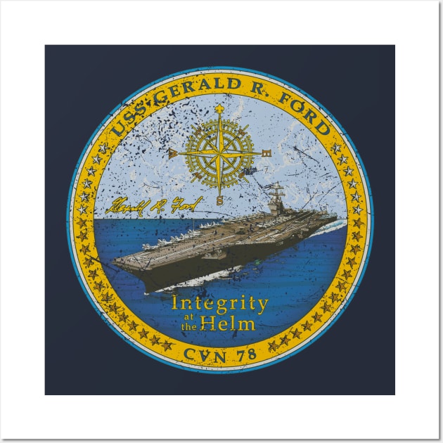 USS Gerald R. Ford - Aircraft Carrier - Posters and Art Prints | TeePublic